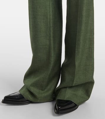 Pantalon de costume Vesta à taille haute en laine, soie et lin | Gabriela Hearst