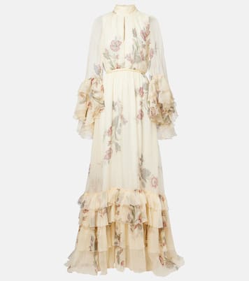 Floral silk crepon gown  | Etro