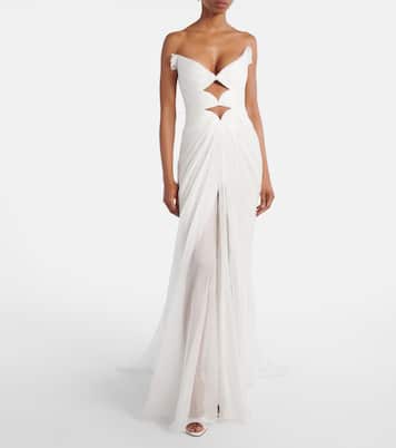 Bridal Pantoletten Alexa 95 aus Mesh | Amina Muaddi