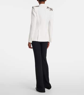 Embroidered single-breasted blazer | McQueen