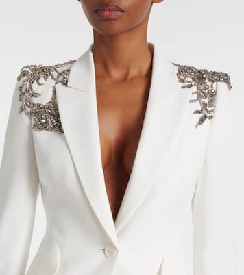 Embroidered single-breasted blazer | McQueen