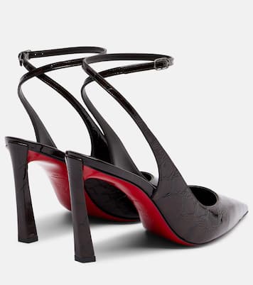 Condora 85鳄鱼纹效果皮革露跟高跟鞋 | Christian Louboutin