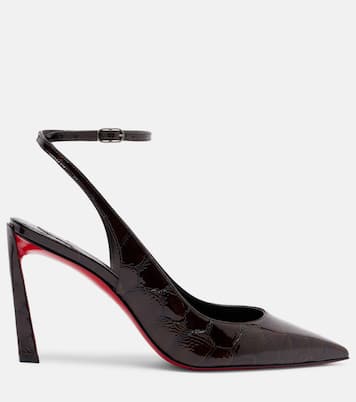 Condora 85鳄鱼纹效果皮革露跟高跟鞋 | Christian Louboutin