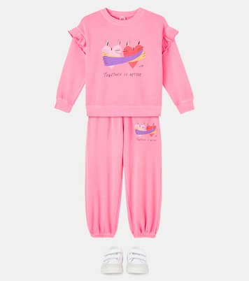 Together printed ruffled cotton sweatshirt | Jellymallow