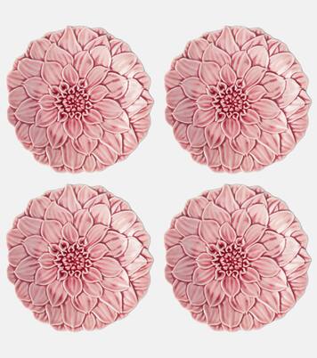 Set Maria Flor Dahlia aus vier Desserttellern | Bordallo Pinheiro