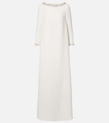 Bridal - Abito lungo Lanai in crêpe con decorazioni | Safiyaa