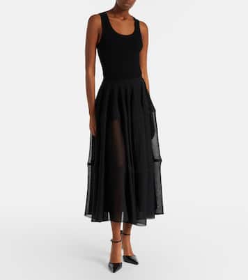 Semi-sheer midi skirt | Alaïa