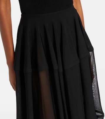 Semi-sheer midi skirt | Alaïa