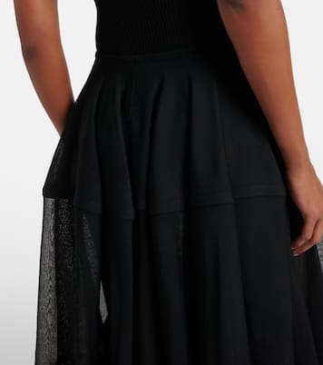 Semi-sheer midi skirt | Alaïa