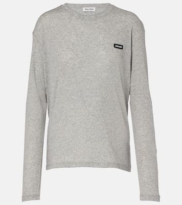 Longsleeve aus Baumwoll-Jersey | Miu Miu