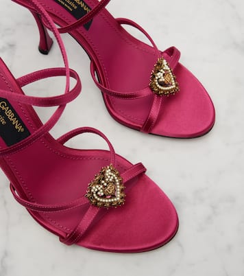 Devotion 105 embellished satin sandals | Dolce&Gabbana