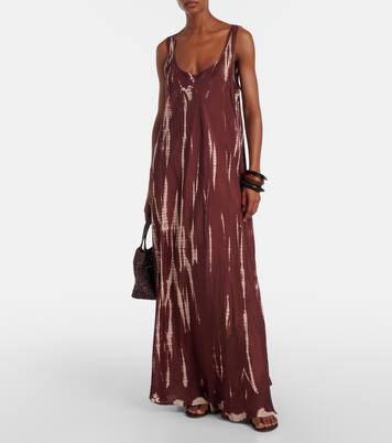 Abito lungo tie-dye in seta | Anna Kosturova