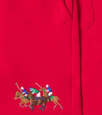 Embroidered cotton-blend jersey shorts | Polo Ralph Lauren Kids