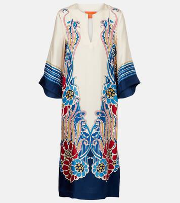 Caftan imprimé en satin de soie | La DoubleJ