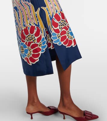 Caftan imprimé en satin de soie | La DoubleJ