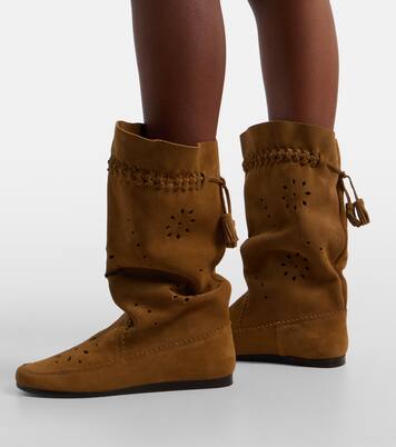 Welky laser-cut suede mid-calf boots | Isabel Marant