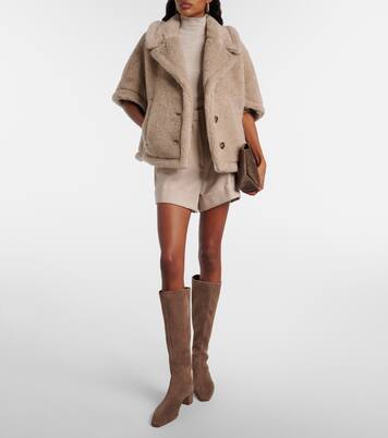 Stiefel Saint Honoré 35 aus Veloursleder | Aquazzura