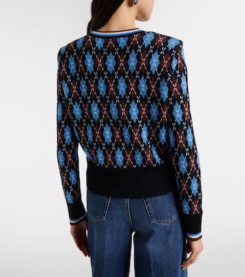 Sylvane argyle wool and cotton cardigan | Veronica Beard