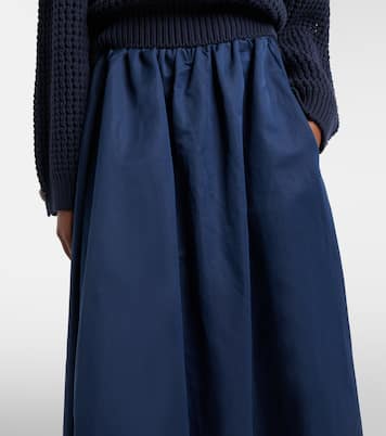 棉质混纺中长半身裙 | Brunello Cucinelli