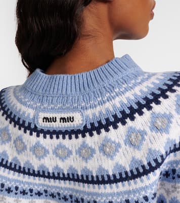 Fair Isle virgin wool jacquard sweater | Miu Miu