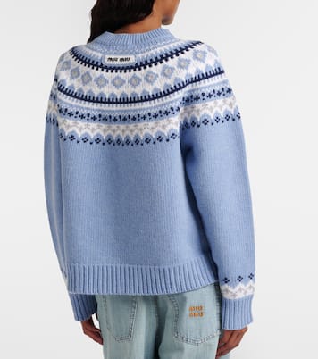 Fair Isle virgin wool jacquard sweater | Miu Miu