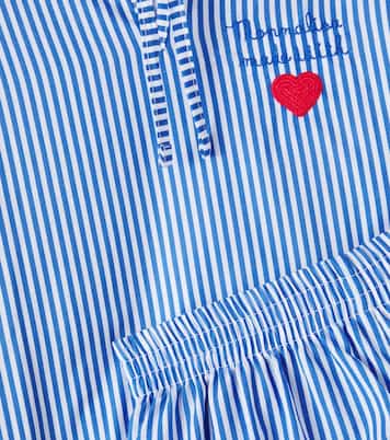 Ensemble top et short rayé en coton | Monnalisa