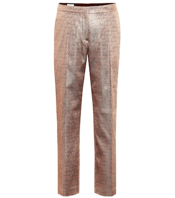 Metallic mid-rise straight-leg pants | Dries Van Noten