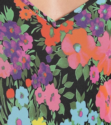 Vestido largo de seda floral | Les Rêveries