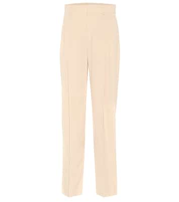 High-rise straight crêpe pants | Chloé