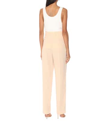 High-rise straight crêpe pants | Chloé
