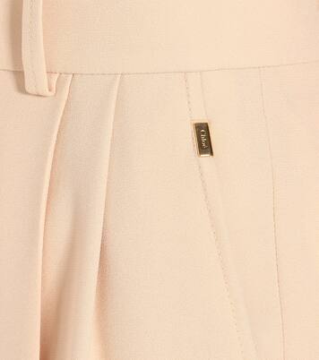 High-rise straight crêpe pants | Chloé
