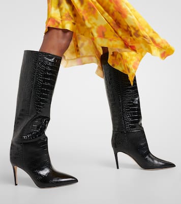 Botas altas de piel grabada | Paris Texas