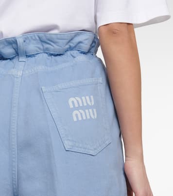 High-Rise Jeansshorts | Miu Miu