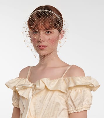 Diadema Voilette con adornos de perlas | Jennifer Behr