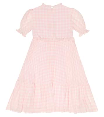 Abito a quadretti in chiffon | Self-Portrait Kids