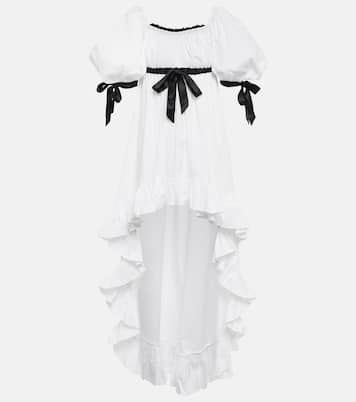 Robe Analiese à encolure bardot en coton mélangé | Caroline Constas