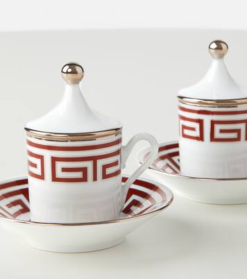 Labirinto Tête à Tête set of 2 espresso cups and saucers | Ginori 1735