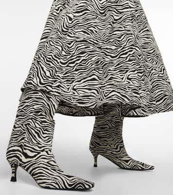 Zebra-print knee-high boots | Proenza Schouler