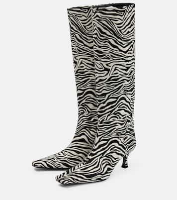 Zebra-print knee-high boots | Proenza Schouler