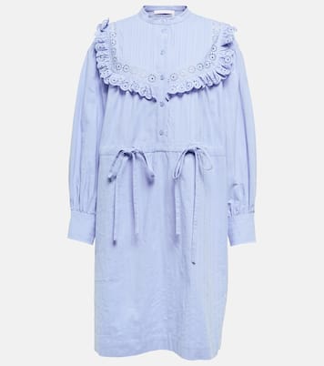 Ruffled cotton poplin shirt dress | See By Chloé