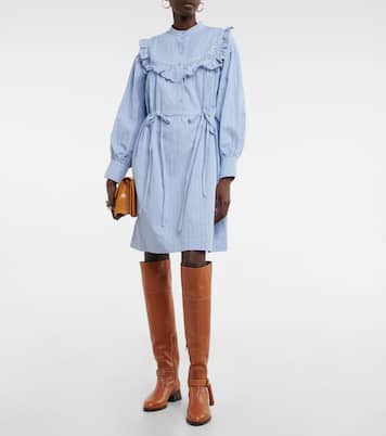 Ruffled cotton poplin shirt dress | See By Chloé