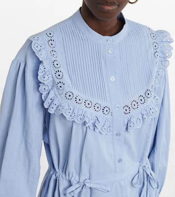Ruffled cotton poplin shirt dress | See By Chloé