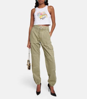 Cropped-Top aus Baumwoll-Jersey | Alessandra Rich