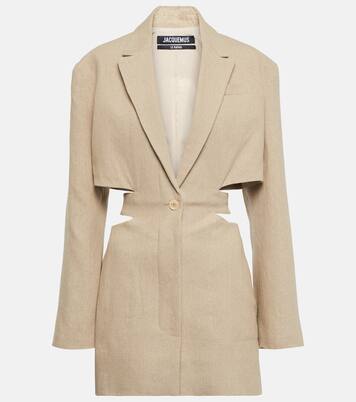La Robe Bari cutout linen minidress | Jacquemus