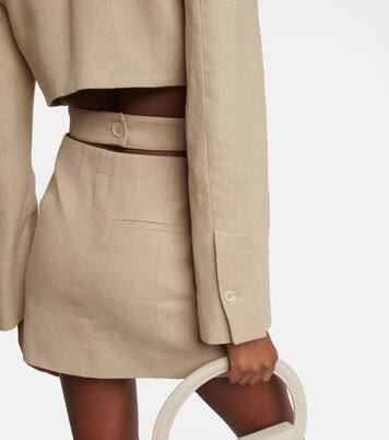La Robe Bari cutout linen minidress | Jacquemus