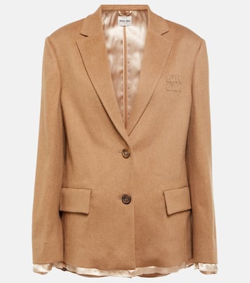 Blazer en laine de chameau | Miu Miu