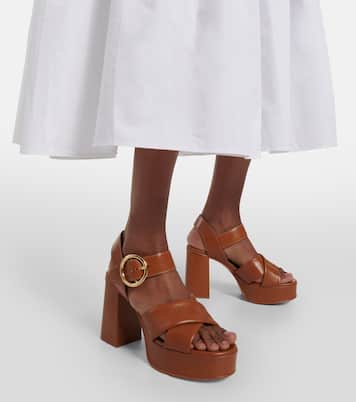 Lyna leather platform sandals | See By Chloé