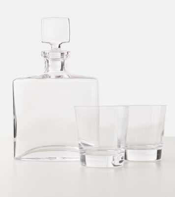 Square decanter and Rocks V glass set | Nude