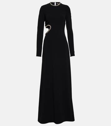 Crystal-embellished cutout cady gown | Stella McCartney