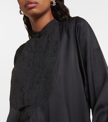 Asymmetric pleated midi dress | Plan C